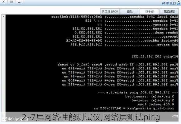 2~7层网络性能测试仪,网络层测试ping