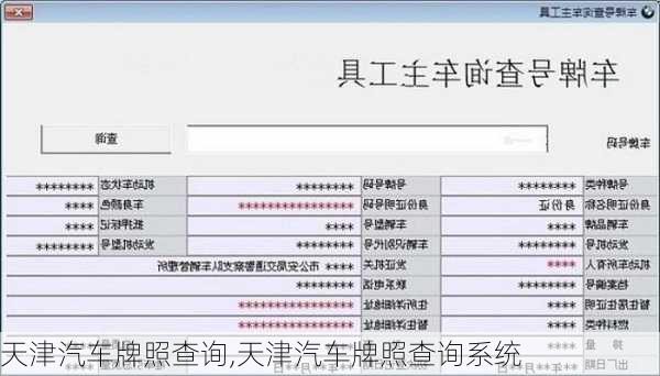 天津汽车牌照查询,天津汽车牌照查询系统