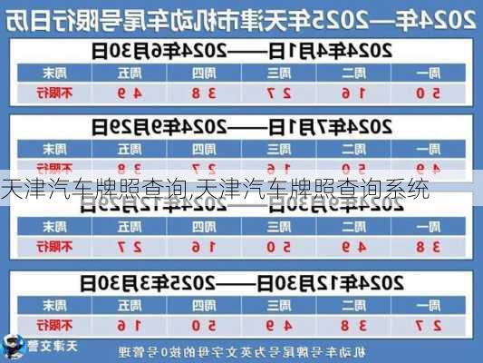 天津汽车牌照查询,天津汽车牌照查询系统