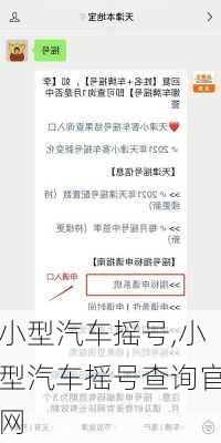 小型汽车摇号,小型汽车摇号查询官网