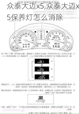 众泰大迈x5,众泰大迈x5保养灯怎么消除