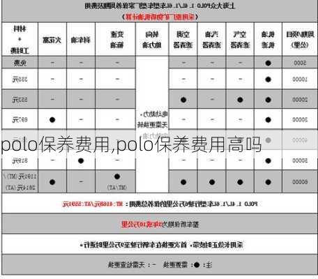 polo保养费用,polo保养费用高吗