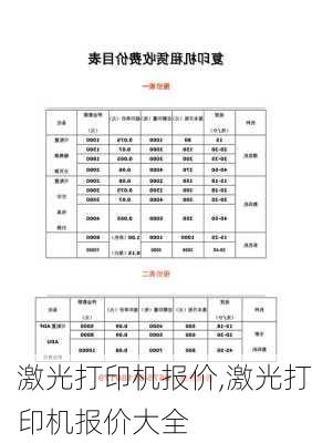 激光打印机报价,激光打印机报价大全