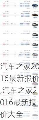 汽车之家2016最新报价,汽车之家2016最新报价大全