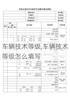 车辆技术等级,车辆技术等级怎么填写