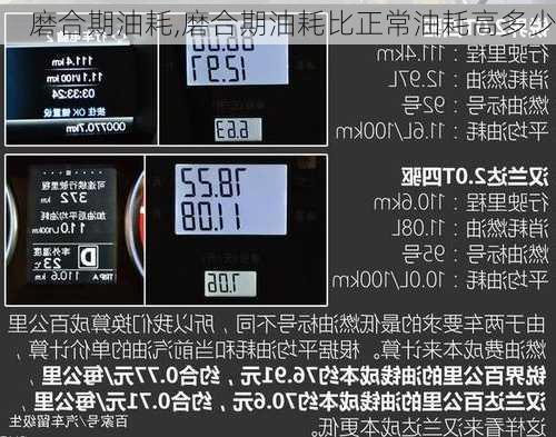 磨合期油耗,磨合期油耗比正常油耗高多少