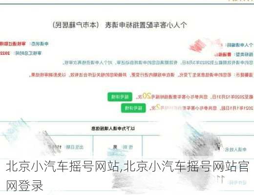 北京小汽车摇号网站,北京小汽车摇号网站官网登录