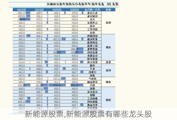 新能源股票,新能源股票有哪些龙头股