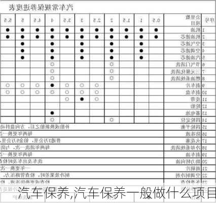 汽车保养,汽车保养一般做什么项目