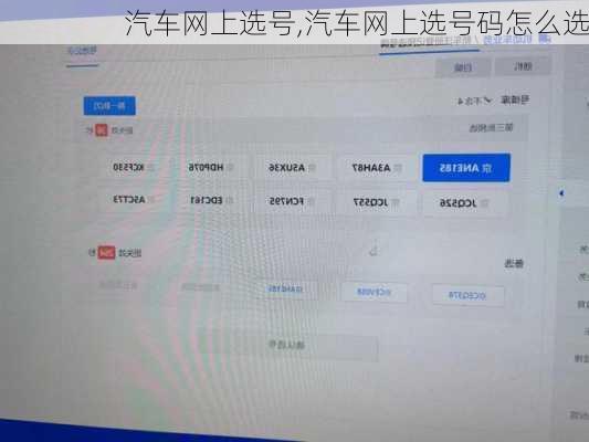 汽车网上选号,汽车网上选号码怎么选