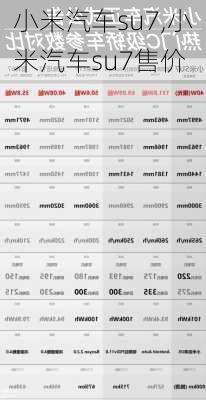 小米汽车su7,小米汽车su7售价