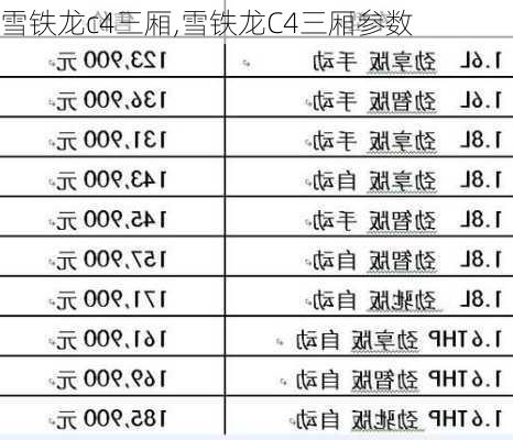 雪铁龙c4三厢,雪铁龙C4三厢参数