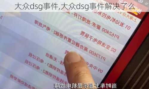 大众dsg事件,大众dsg事件解决了么