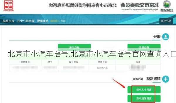 北京市小汽车摇号,北京市小汽车摇号官网查询入口