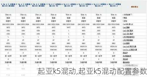 起亚k5混动,起亚k5混动配置参数