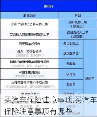 买汽车保险注意事项,买汽车保险注意事项有哪些