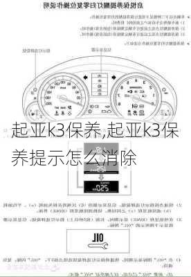 起亚k3保养,起亚k3保养提示怎么消除