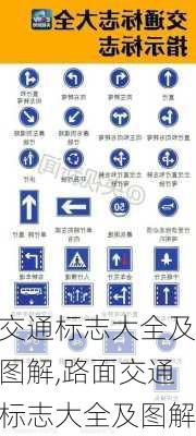 交通标志大全及图解,路面交通标志大全及图解