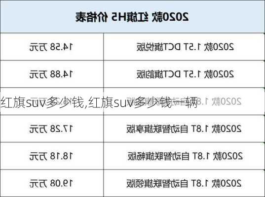 红旗suv多少钱,红旗suv多少钱一辆