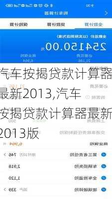 汽车按揭贷款计算器最新2013,汽车按揭贷款计算器最新2013版