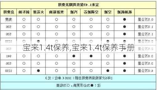 宝来1.4t保养,宝来1.4t保养手册