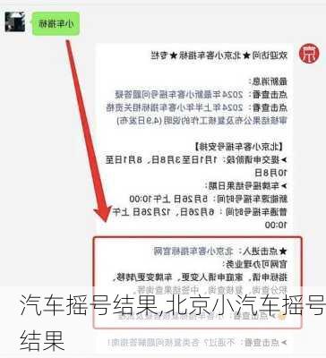 汽车摇号结果,北京小汽车摇号结果