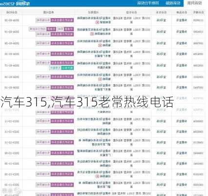 汽车315,汽车315老常热线电话