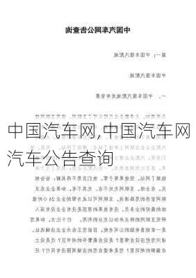 中国汽车网,中国汽车网汽车公告查询