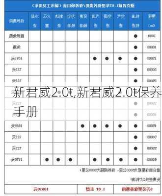 新君威2.0t,新君威2.0t保养手册