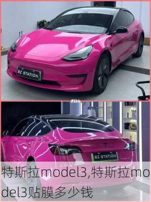 特斯拉model3,特斯拉model3贴膜多少钱