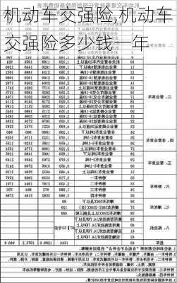 机动车交强险,机动车交强险多少钱一年