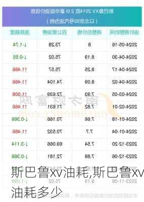 斯巴鲁xv油耗,斯巴鲁xv油耗多少