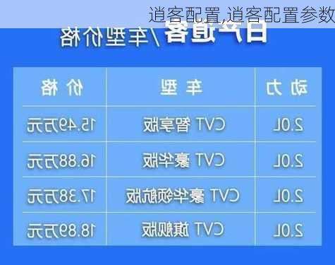 逍客配置,逍客配置参数