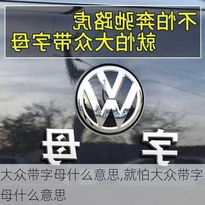 大众带字母什么意思,就怕大众带字母什么意思