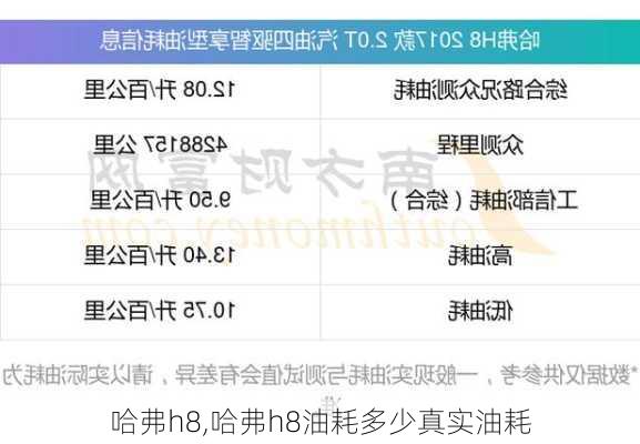 哈弗h8,哈弗h8油耗多少真实油耗