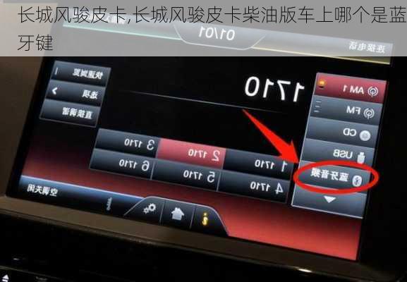 长城风骏皮卡,长城风骏皮卡柴油版车上哪个是蓝牙键