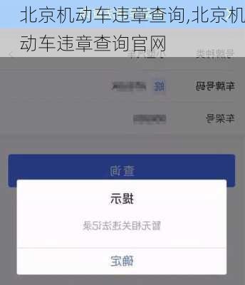 北京机动车违章查询,北京机动车违章查询官网