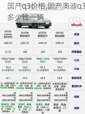 国产q3价格,国产奥迪q3多少钱一辆