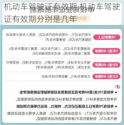 机动车驾驶证有效期,机动车驾驶证有效期分别是几年