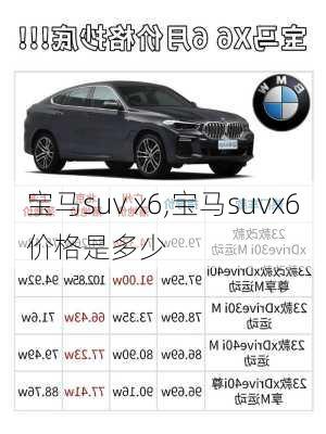 宝马suv x6,宝马suvx6价格是多少