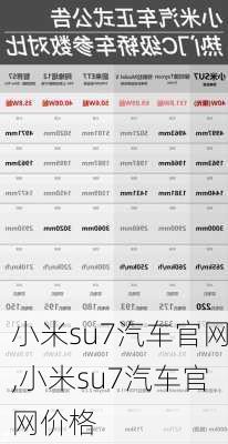 小米su7汽车官网,小米su7汽车官网价格