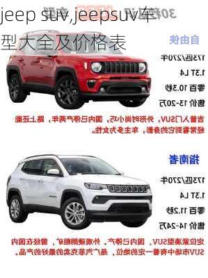 jeep suv,jeepsuv车型大全及价格表